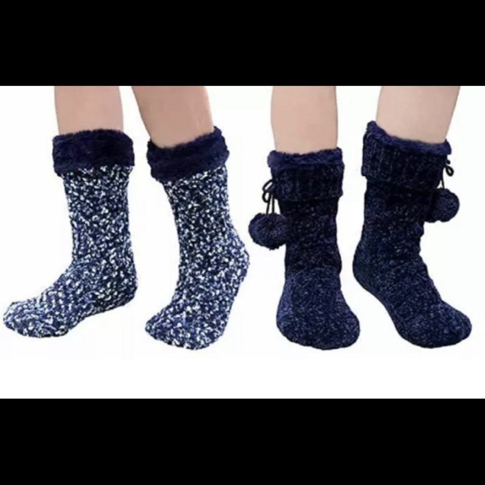 Jane and Bleecker Super Soft Lined Slipper Socks